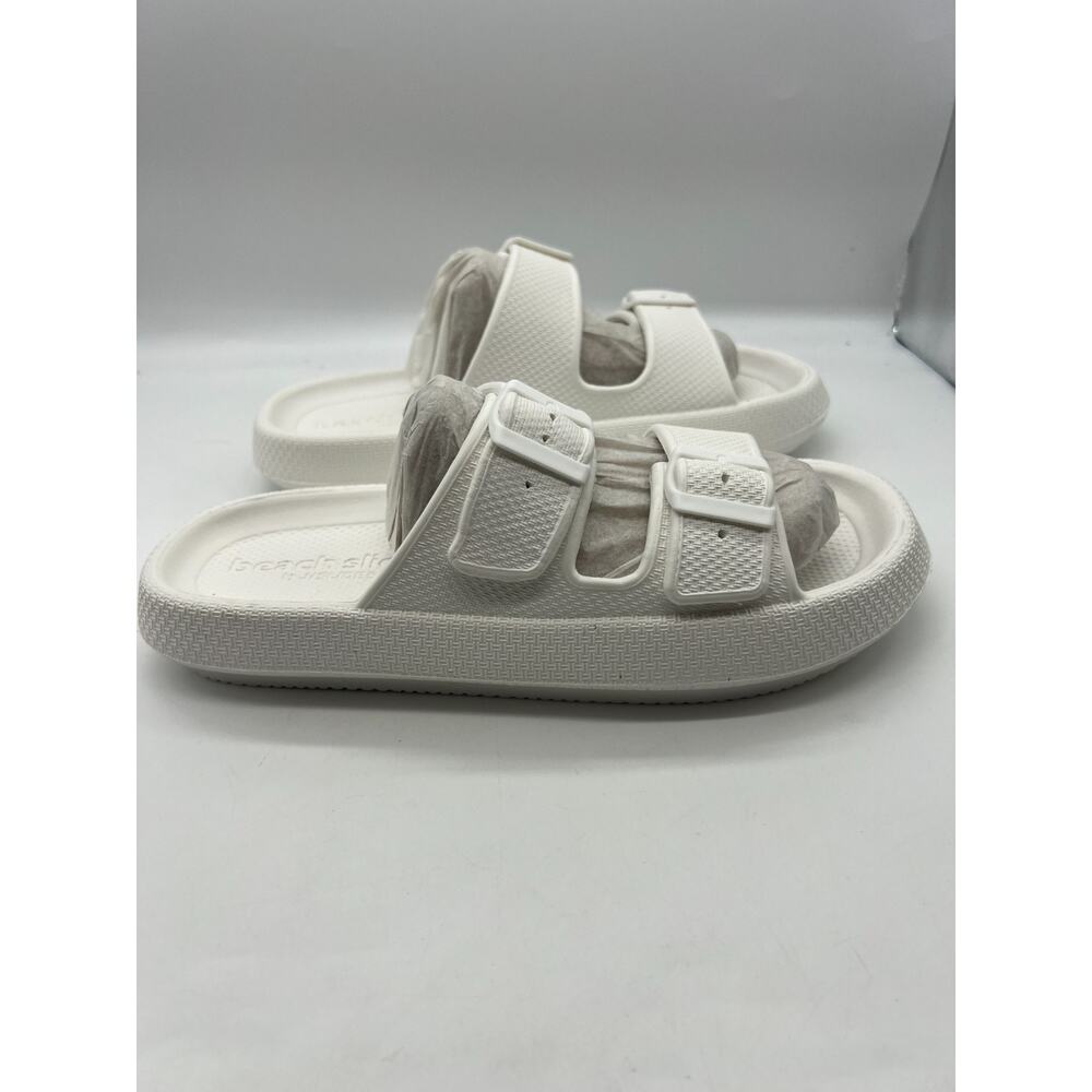 Beach Slides By J/Slides Size 10 White Eva So Coo… - image 2